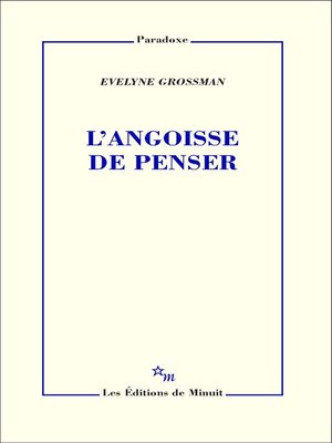 cover image of L'Angoisse de penser